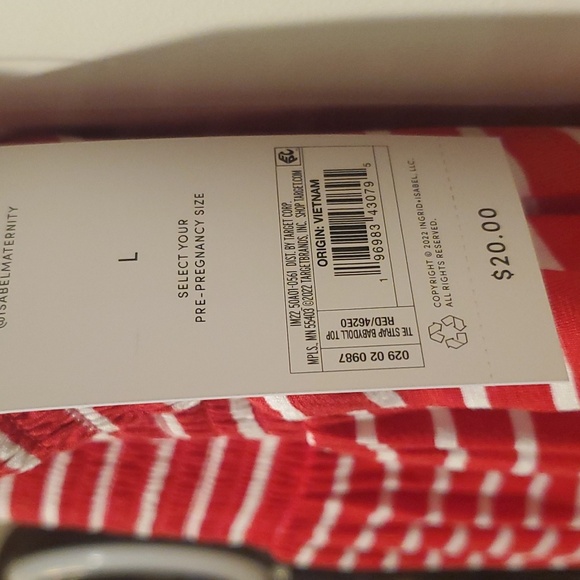 Ingrid & Isabel Maternity Top Large NWT - Picture 3 of 4